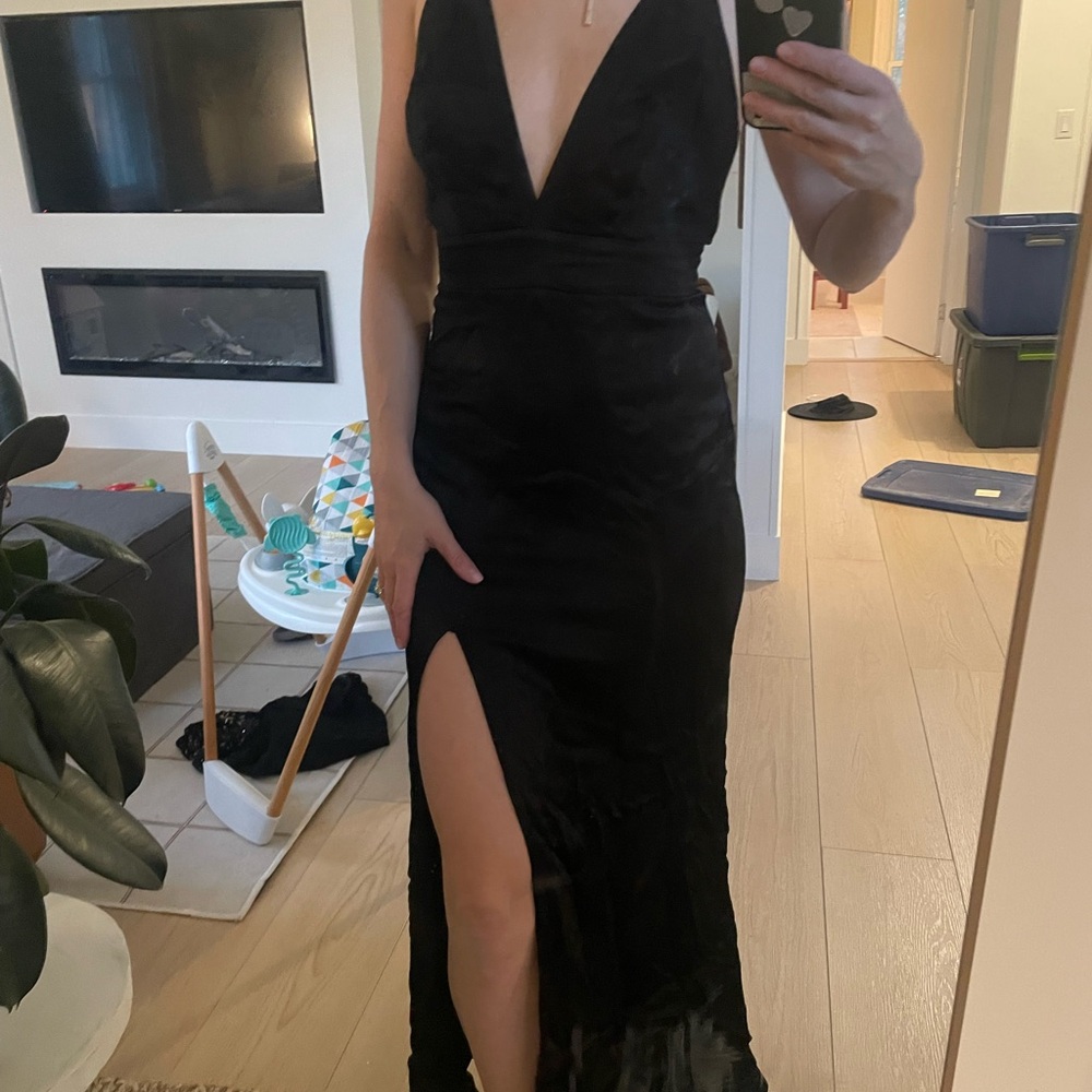 Topshop Black Backless Dress